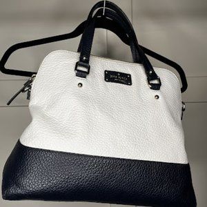 Kate Spade Purse with long body strap. White and Navy coloured barely used.